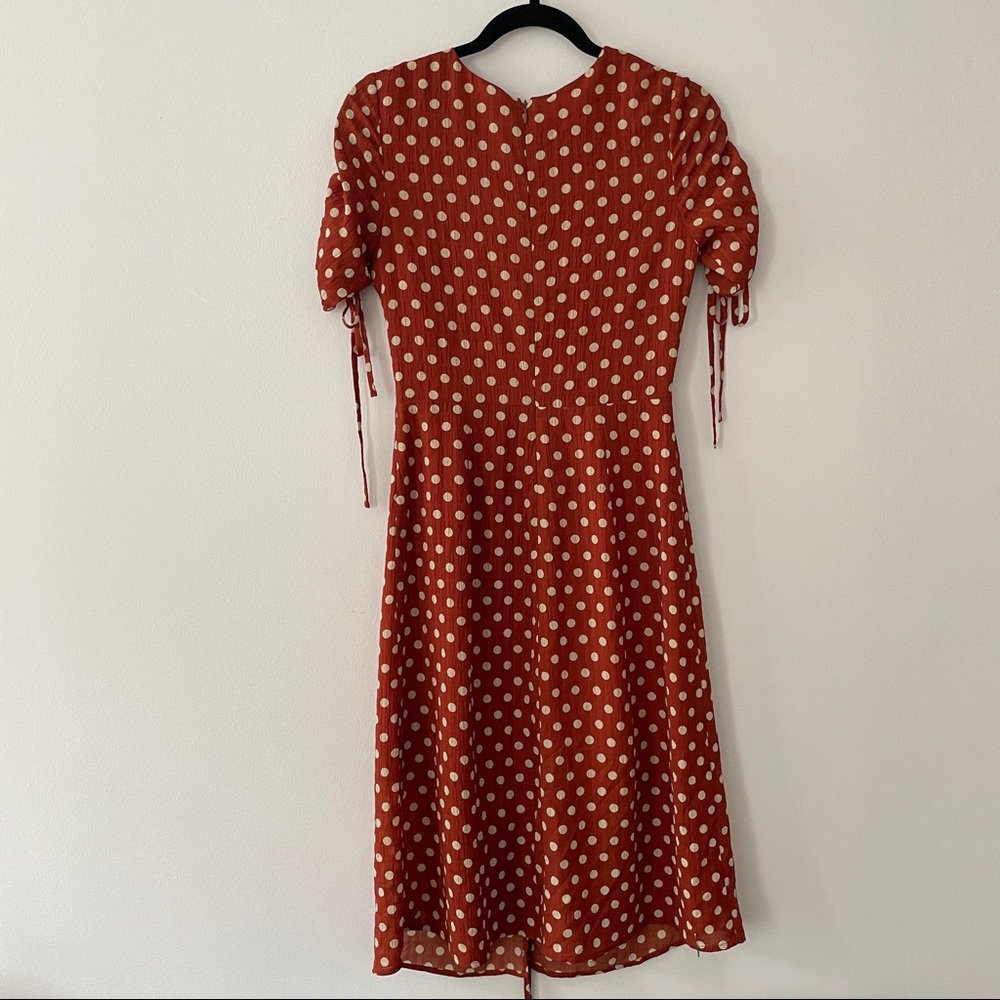 LAST CHANCE - Anthropologie Polka Dot Midi Dress - Picture 2 of 7